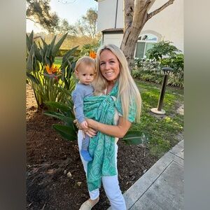 💚🩵Artipoppe Little Two Eyes Ring Sling “L2E” (with baby camel wool! 🐪🐫)